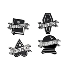 Эмалированные булавки в форме сердца, гроба, волшебное заклинание, шпилька, подарок на Хэллоуин