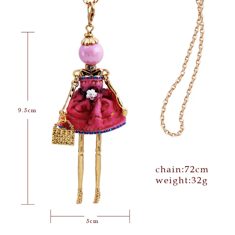 Ожерелье женское с кулоном в виде танцующей куклы|Ожерелья подвеской| |