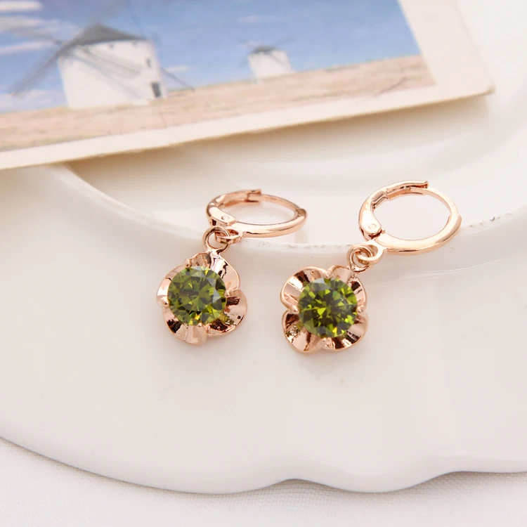Зеленые Круглые серьги Стразы 2015 подвески с длинной цепочкой|dangle drop earings|dangle