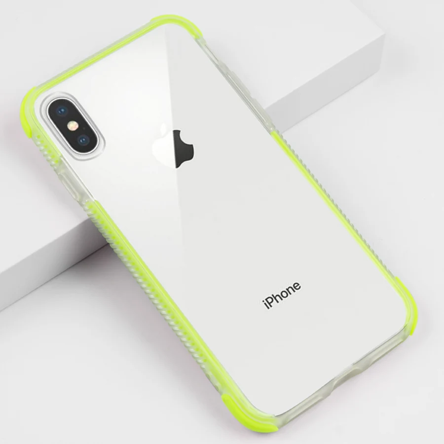 Полная защита анти-шок ударопрочный 2 в 1 Броня прозрачный мягкий чехол для iPhone X