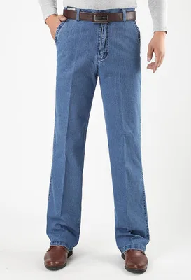 picture color Мужские джинсы большого размера 8XL 9XL 10XL, рабочие брюки, повседневные темно-синие эластичные прямые джинсы, Осенние Стрейчевые хлопковые свободные джинсы - Цвет: picture color