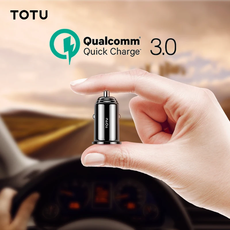 TOTU Быстрая зарядка 3 0 одно USB Автомобильное зарядное устройство для iPhone samsung Xiaomi