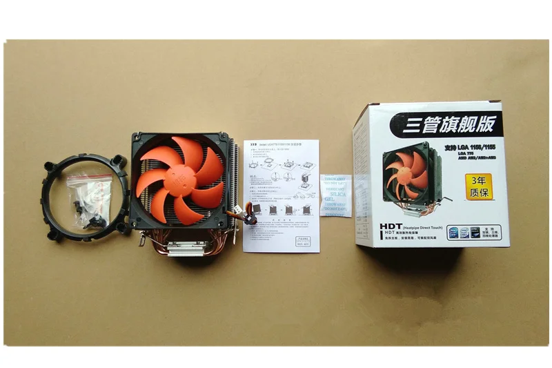 Процессор кулер 3 тепловыми радиатор для Intel LGA775/1155/1156 для AMD 754/FM2/AM3/AM2+ Процессор радиатора
