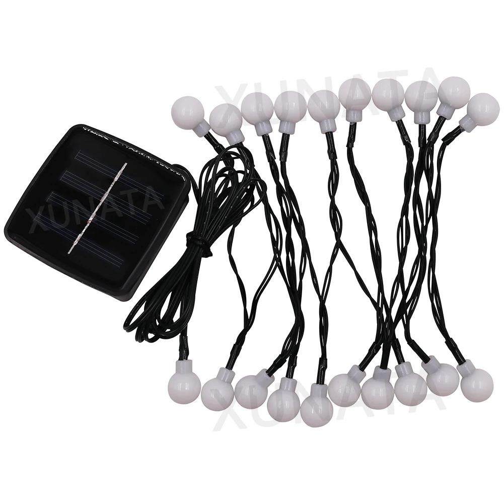 Waterproof LED Solar String Lights 20/50/100 Bulbs Indoor Outdoor Warm White Blue RGB Party Holiday Christmas Garden Decorations | Лампы и