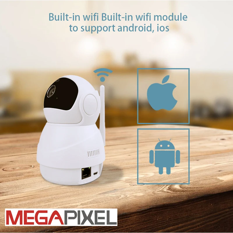 Мегапиксельная CCTV камера видеонаблюдения hd 1080p wifi Беспроводная PT для дома