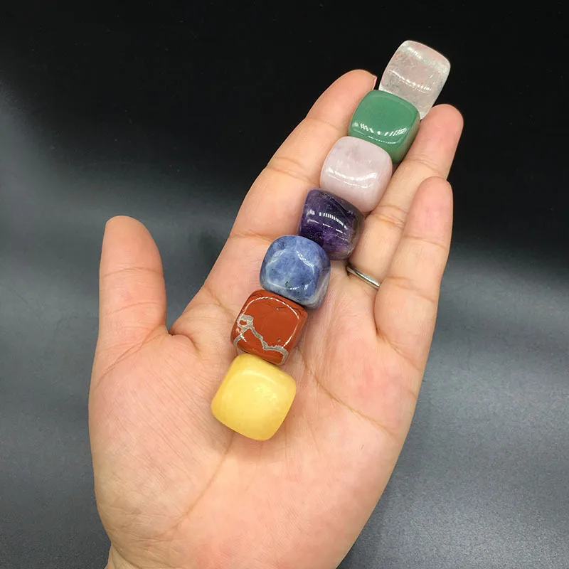Ретро 7 Chakra бусины Гадкий камень реики исцеления баланс энергии самородки Сырые