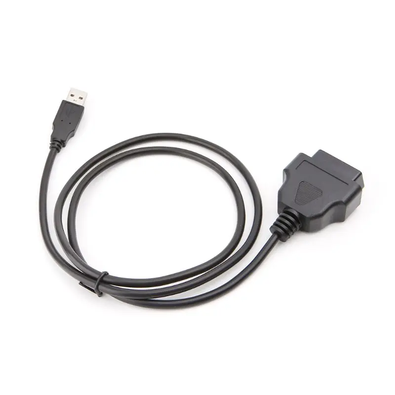 Автомобильный адаптер с 16 контактами OBD2 на USB для зарядки диагностический