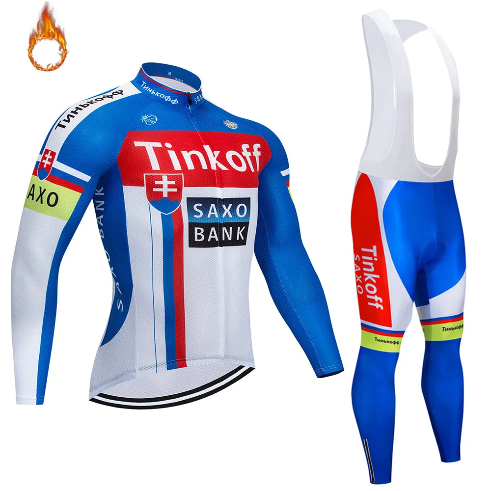 4 Tinkoff одежда для велоспорта Pro Team зимние теплые флисовые мужские майки для велоспорта MTB велосипед Майо Ropa Ciclismo Спортивная одежда - Цвет: 4