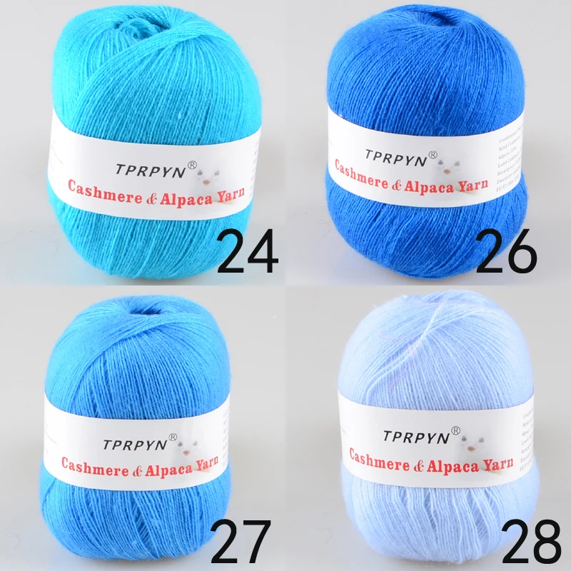 TPRPYN 1 шт. = 50 г тонкая пряжа для ручная вязка крючком пряжа для вязания шерсть 35% кашемир 35% Шерсть альпака 30% кашемир ягненка