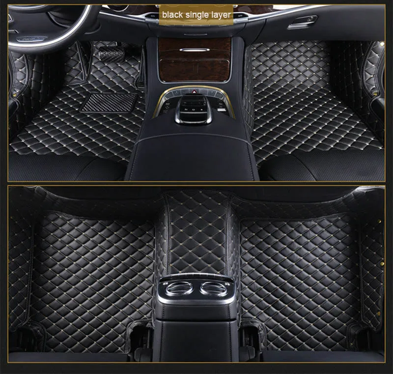 BLACK Индивидуальный автомобильный коврик для авто Марка Renault Clio Megane 2 Koleos LAGUNA Latitude FLUENCE Scenic Captur Talisman Espace автомобильный Стайлинг - Название цвета: BLACK