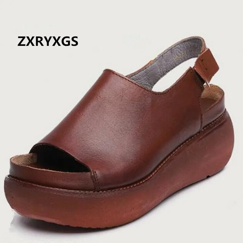 ZXRYXGS брендовая Летняя женская обувь сандалии на платформе новинка 2021