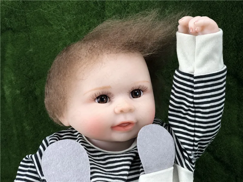 47 см силиконовые перерожденные куклы Bebe реборн купаться малыша реалистичные