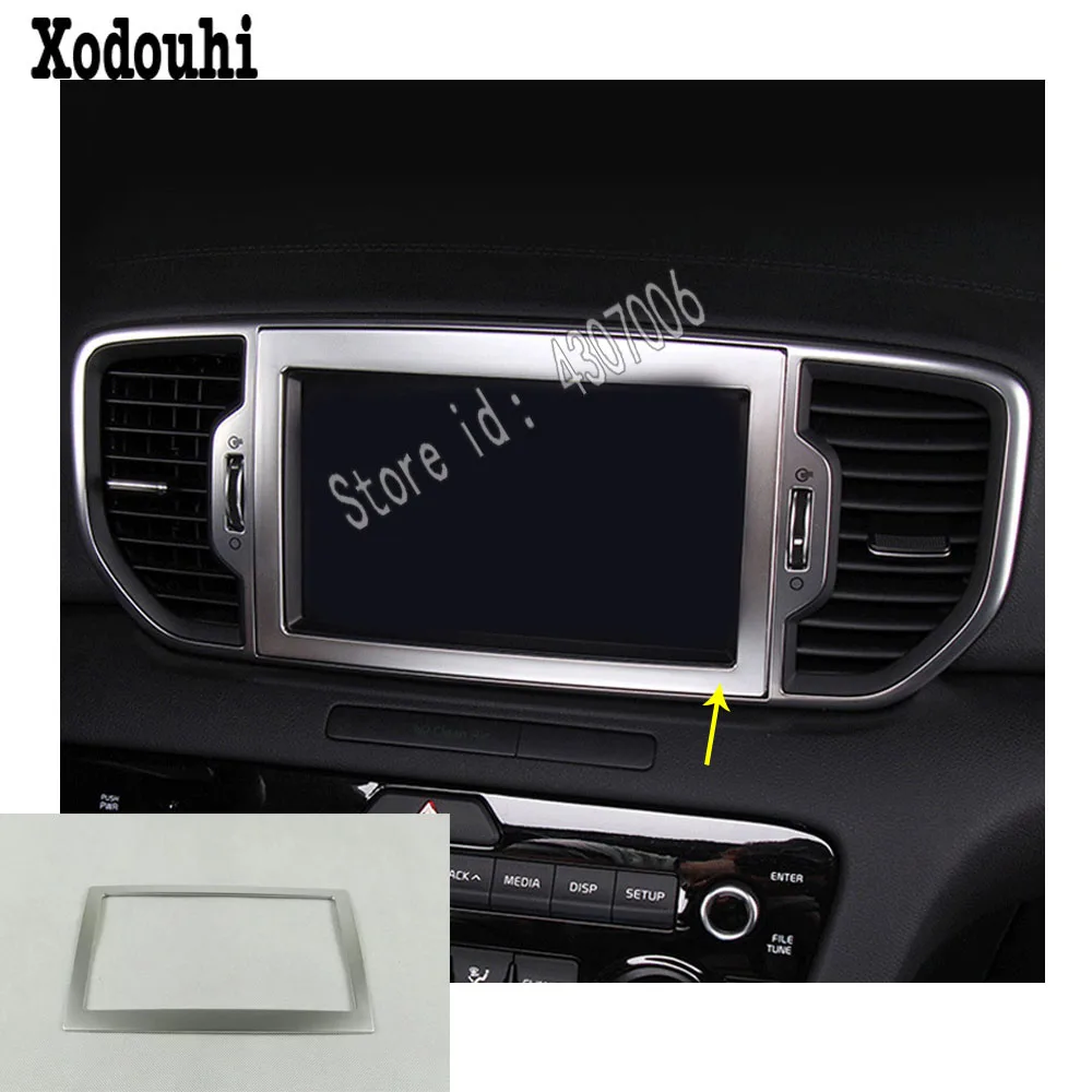 

Для Kia Sportage KX5 2016 2017 2018 Автомобильная наклейка GPS Консоль центральное управление навигация кондиционер переключатель громкости отделка рамк...