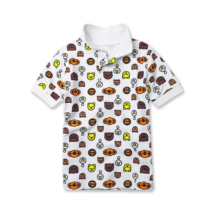 Children's clothing summer 2013 small animal male child baby short-sleeve T-shirt pure turn-down collar cotton | Спорт и