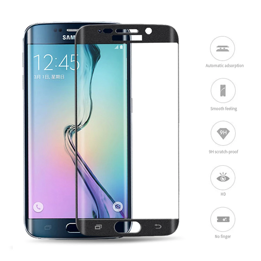 3D изогнутое закаленное стекло полное покрытие для Samsung Galaxy S6 Edge Защитная пленка