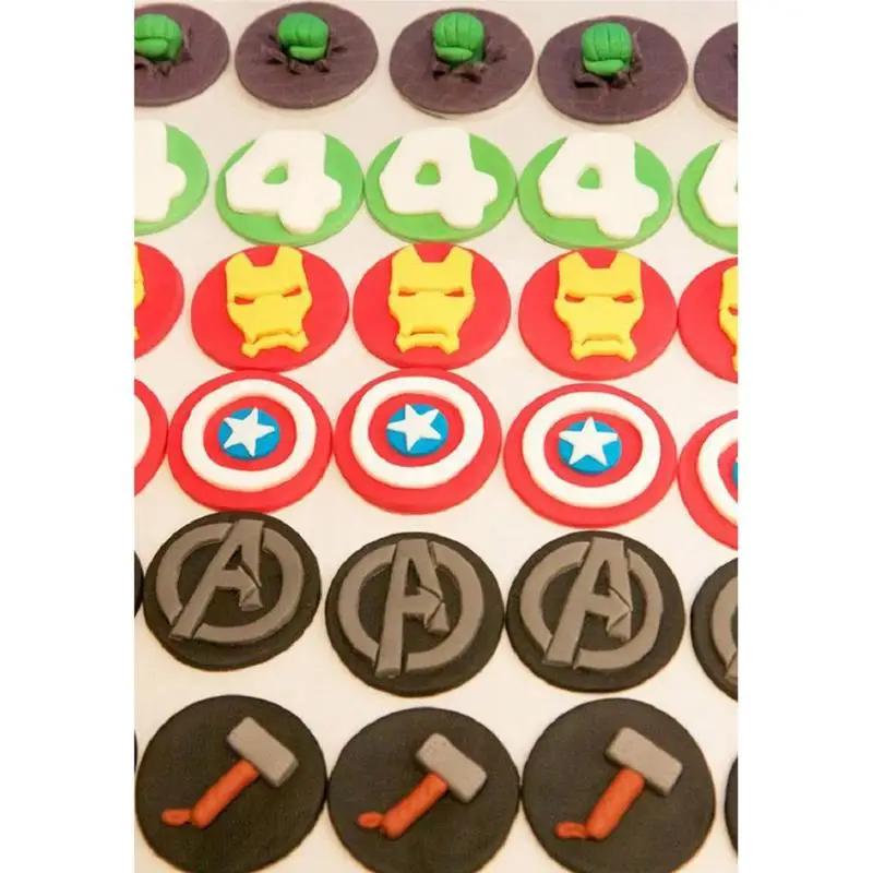 6 шт./компл. Super hero Синий резчик печенья сахара пресс-форм Super hero es печенья пирожное, сладкая выпечка Мстители печенья ножи, выпечка приспособление для украшения