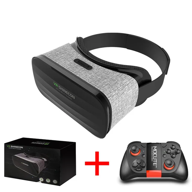 Bundle 5 VR Shinecon Y005 3D очки виртуальной реальности с эффектом погружения картонные VR для 4,3-6,0 дюймового смартфона+ контроллер - Цвет: Bundle 5
