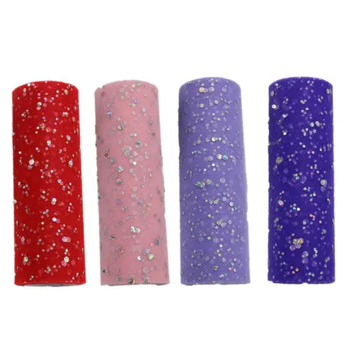Home 15cm 10Yard Glitter Sequin Tulle Roll Crystal Organza Sheer Gauze Table Runner NEW | Дом и сад