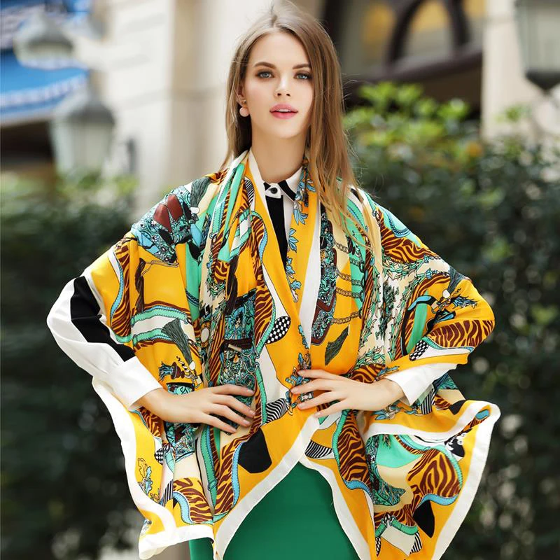 Роскошный брендовый женский шарф новинка 2016 Стильная летняя пляжная шаль топ из