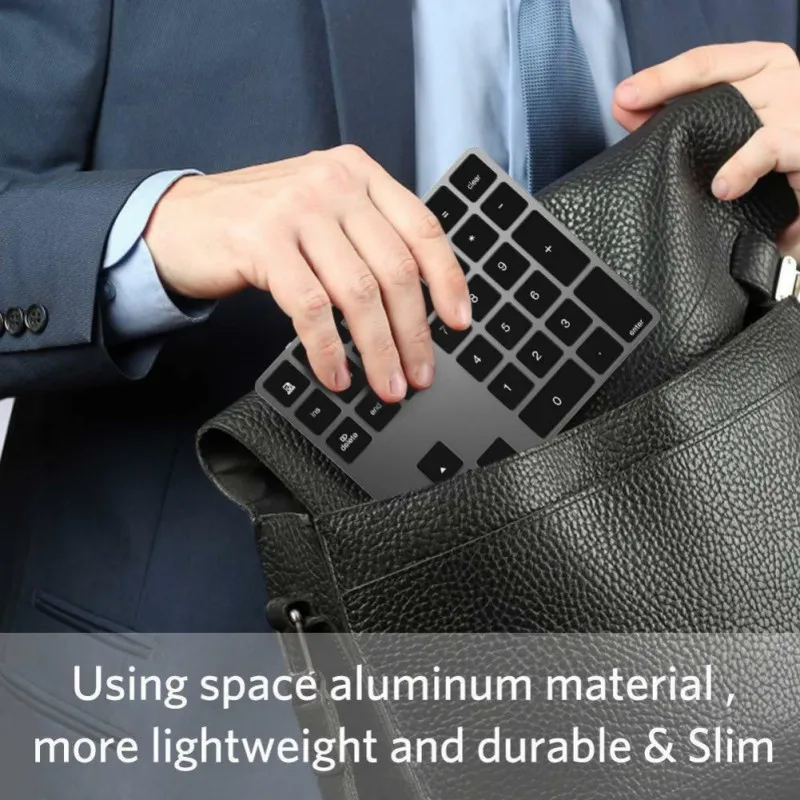 34 Keys Bluetooth Wireless Numeric Keypad Mini Numpad with More Function Keys Digital Keyboard For PC Macbook Number Pad Mini