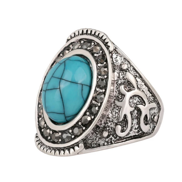 

2018 New Design High Quality Vintage Bohemian White/Green Ring for Women Jewelry