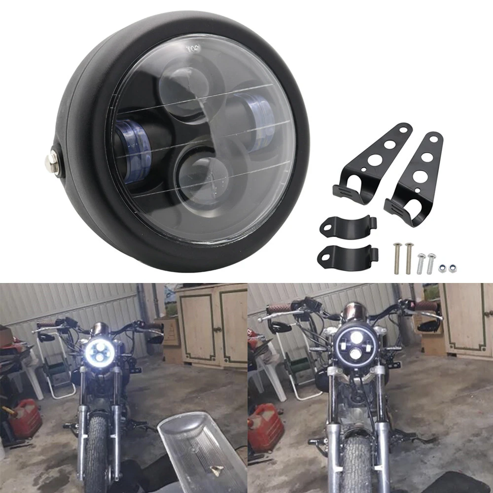 6 5 "светодиодный светильник для головы мотоцикла ангельский глаз DRL Harely Softail Dyna