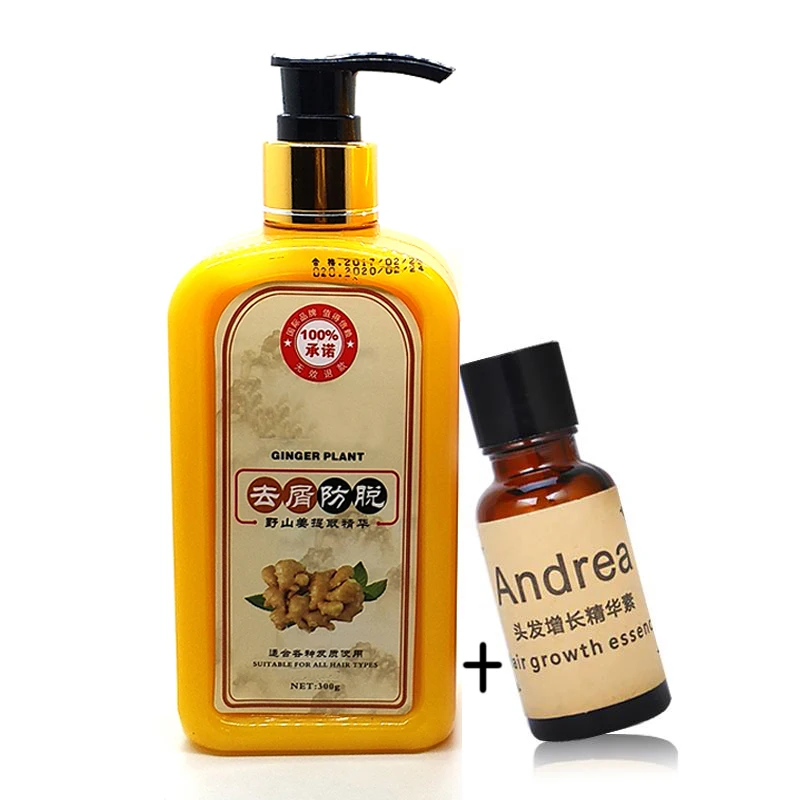 

Ginger Professional Hair Shampoo And Conditioner 300ml+20ml, Natural Hair growth Fast,Thicker,Ginger Shampoo Hair Loss Product
