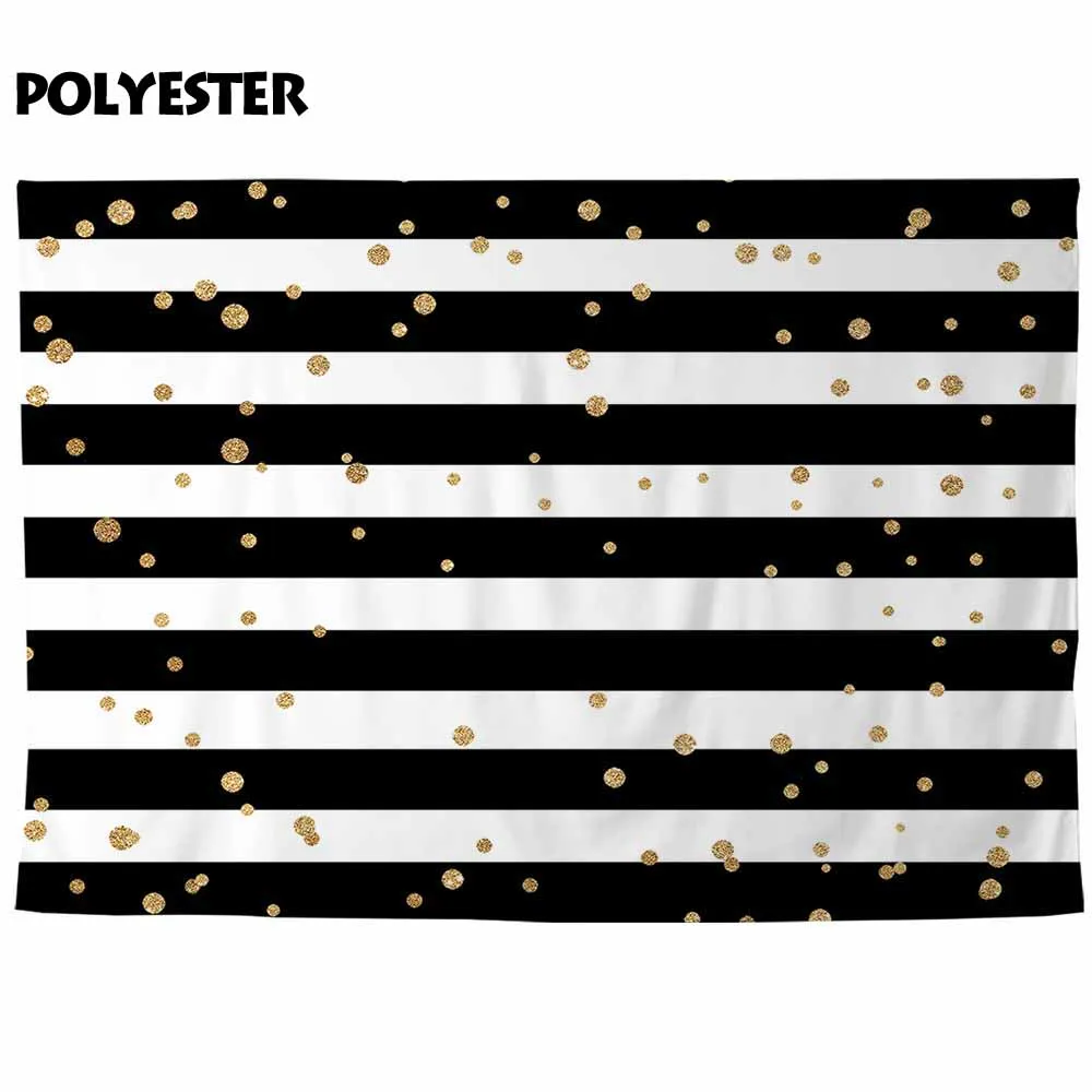 Allenjoy Профессиональный фон для фотосъемки простые черные белые полосы золотые