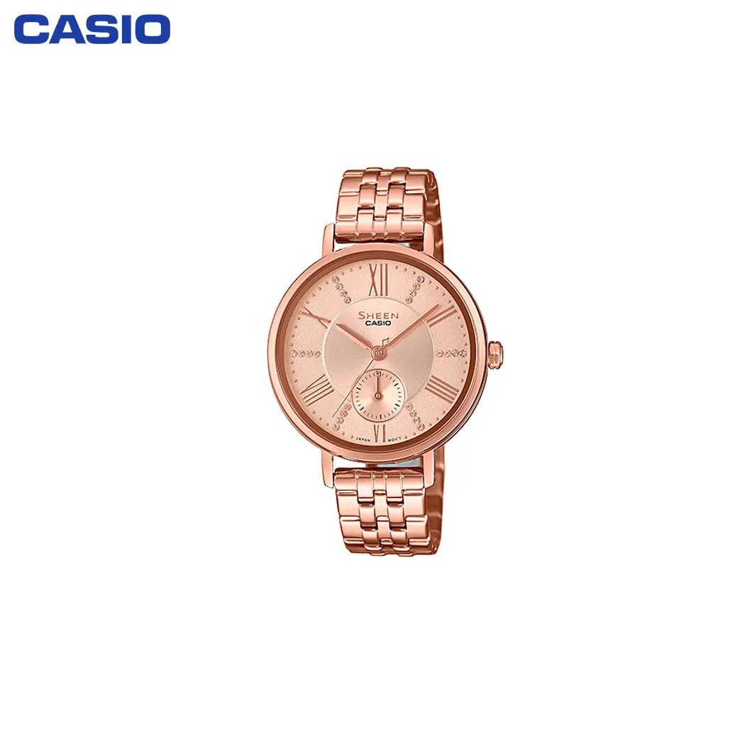 Наручные часы Casio SHE 3066PG 4AUEF женские кварцевые на браслете|Женские наручные часы| |