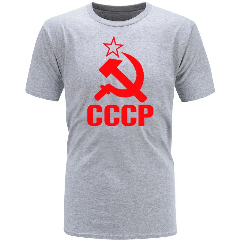 gray red BAIJOE CCCP мужские футболки, мужские футболки с коротким рукавом, футболки из хлопка с круглым вырезом - Цвет: gray red