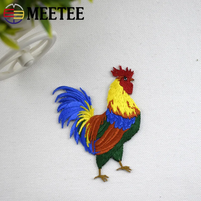 Meetee 8*6 5 см животная вышивка курица железная одежда патч ручной работы пуховик