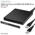 Внешний DVD RW Корпус чехол USB 2,0 Слот для DVD 12,7 мм IDE чехол для оптического привода
