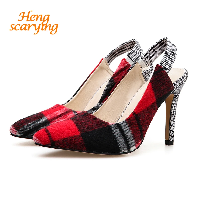 2019 летние женские милые красные эластичные сандалии на высоком каблуке 10 см