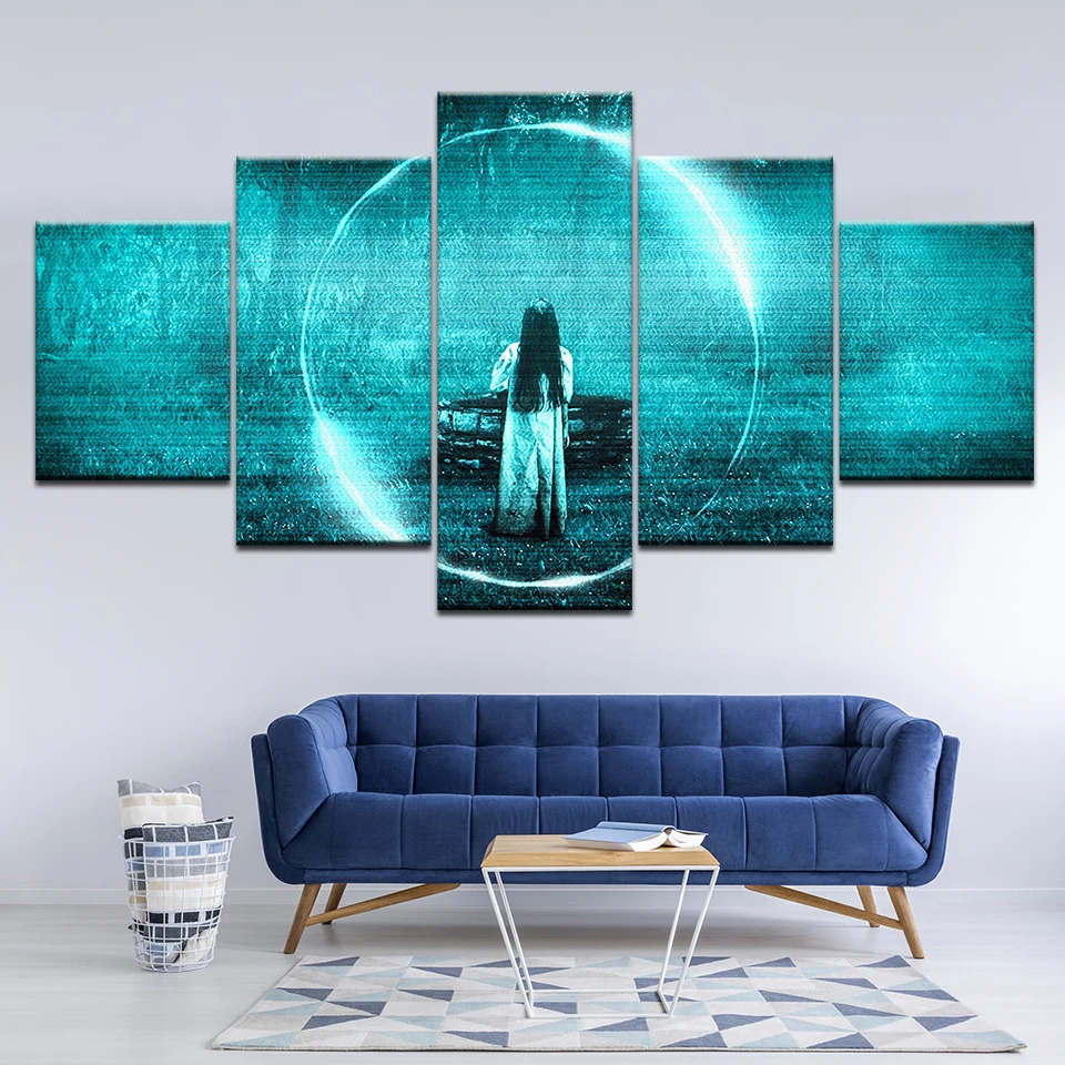 5 штук из фильма ужасов Герои девушка Wall Art Украшение дома Гостиная Печать холст