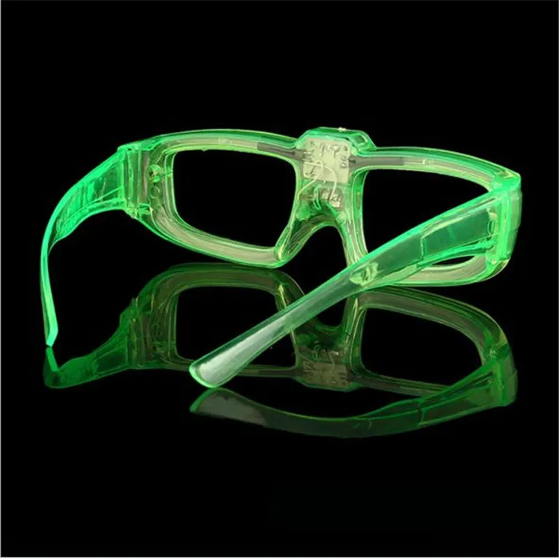 A Green 1 шт. мигающий EL провода светодиодный очки световой вечерние декоративный светильник ing классический подарок яркий светодиодный светильник со шнуровкой вечерние солнцезащитные очки для женщин - Цвет: A Green