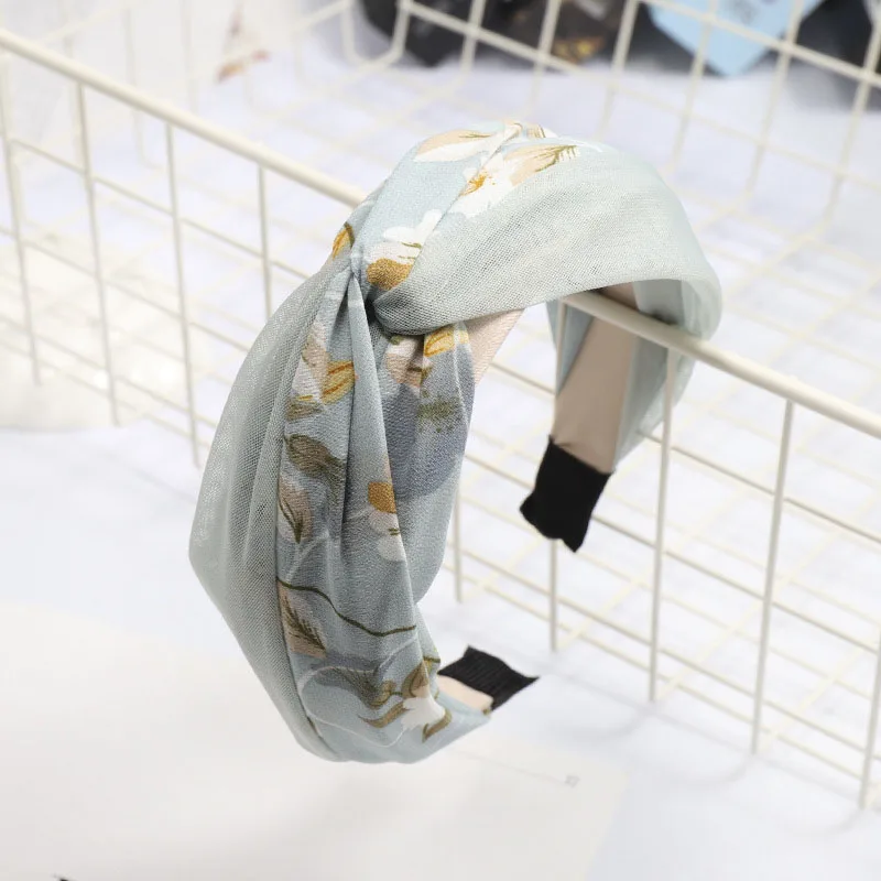 Летняя винтажная богемная Кружевная повязка на голову с цветочным принтом