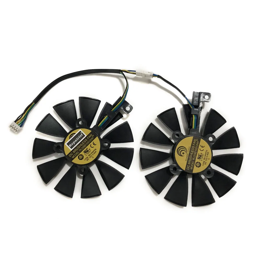 2 шт./компл. PLD09210S12HH EX-GTX1070 EX-GTX1060 GPU видео кулер вентилятор для ASUS GeForce GTX 1070/1060 DUAL Графика охлаждения