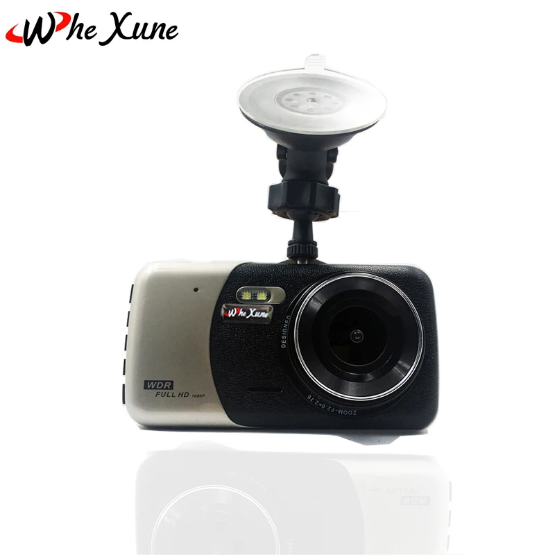 WHEXUNE 4 0 дюймов Двойной объектив тире Камера FHD 1080 P Видеорегистраторы для