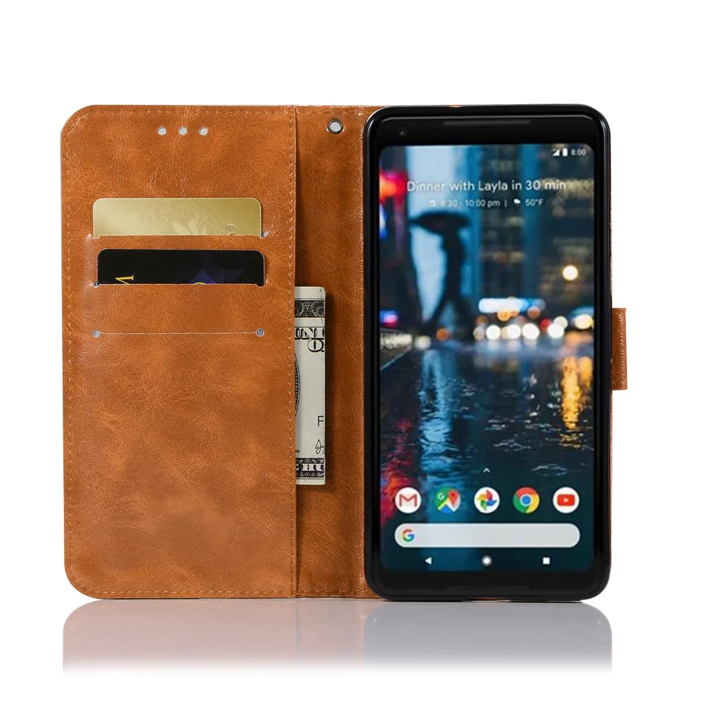 Для Google Pixel 2 XL флип чехол бумажник кожаный для Pixel2 Популярные телефон Coque