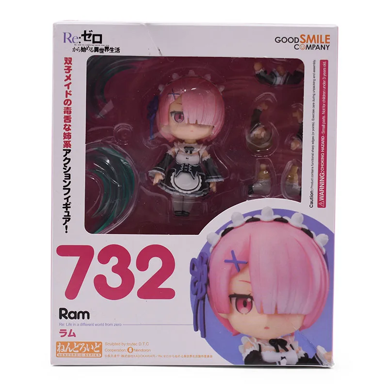 Re: жизнь в другом мире от Zero Rem Ram Nendoroid фигурка ПВХ игрушки Коллекция Модель Кукла для друзей подарки 9,5 см