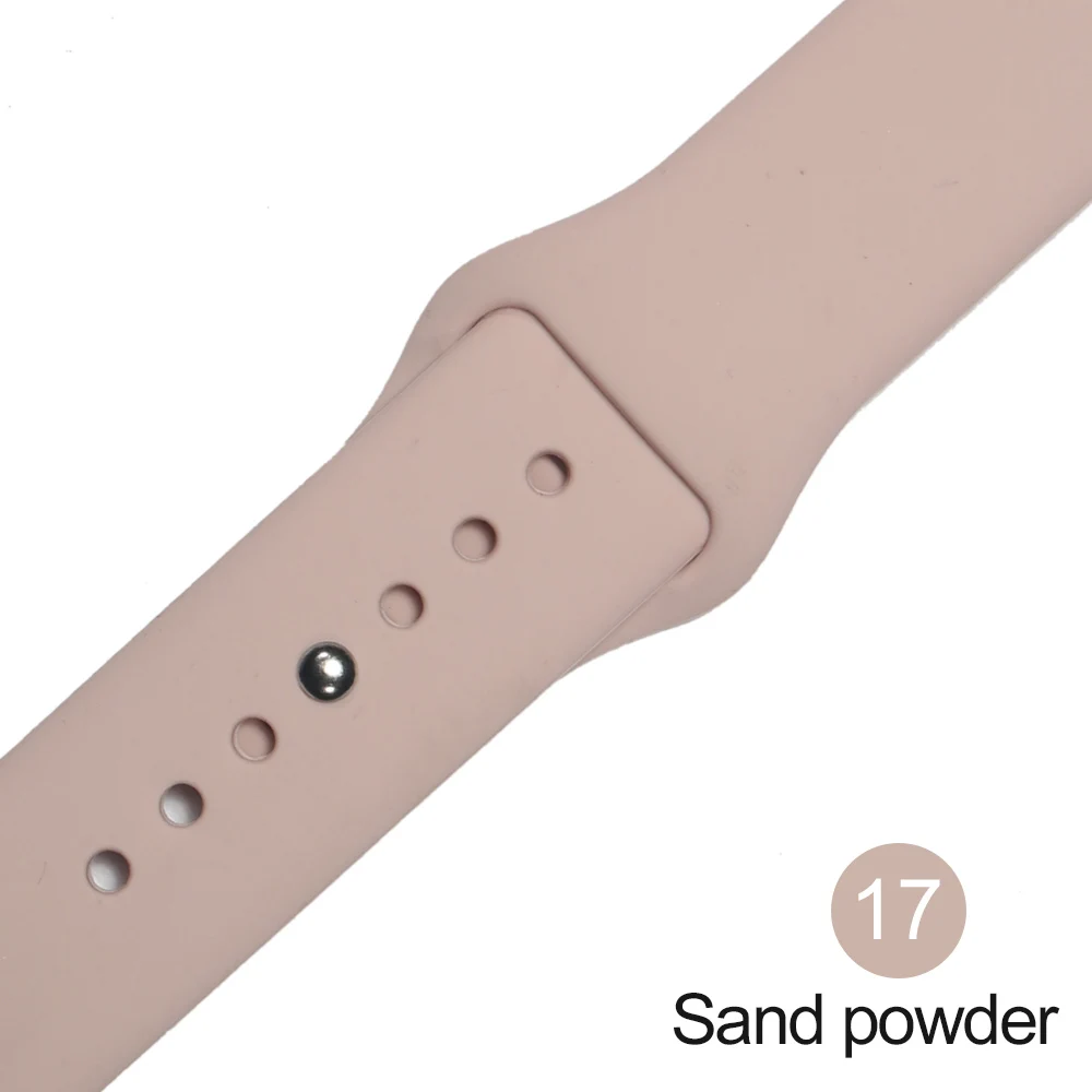 Спортивный силиконовый ремешок для apple watch серии 3/2/1, сменный ремешок для наручных часов, ремешок для наручных часов для apple watch 42mm 38 мм - Цвет ремешка: 17