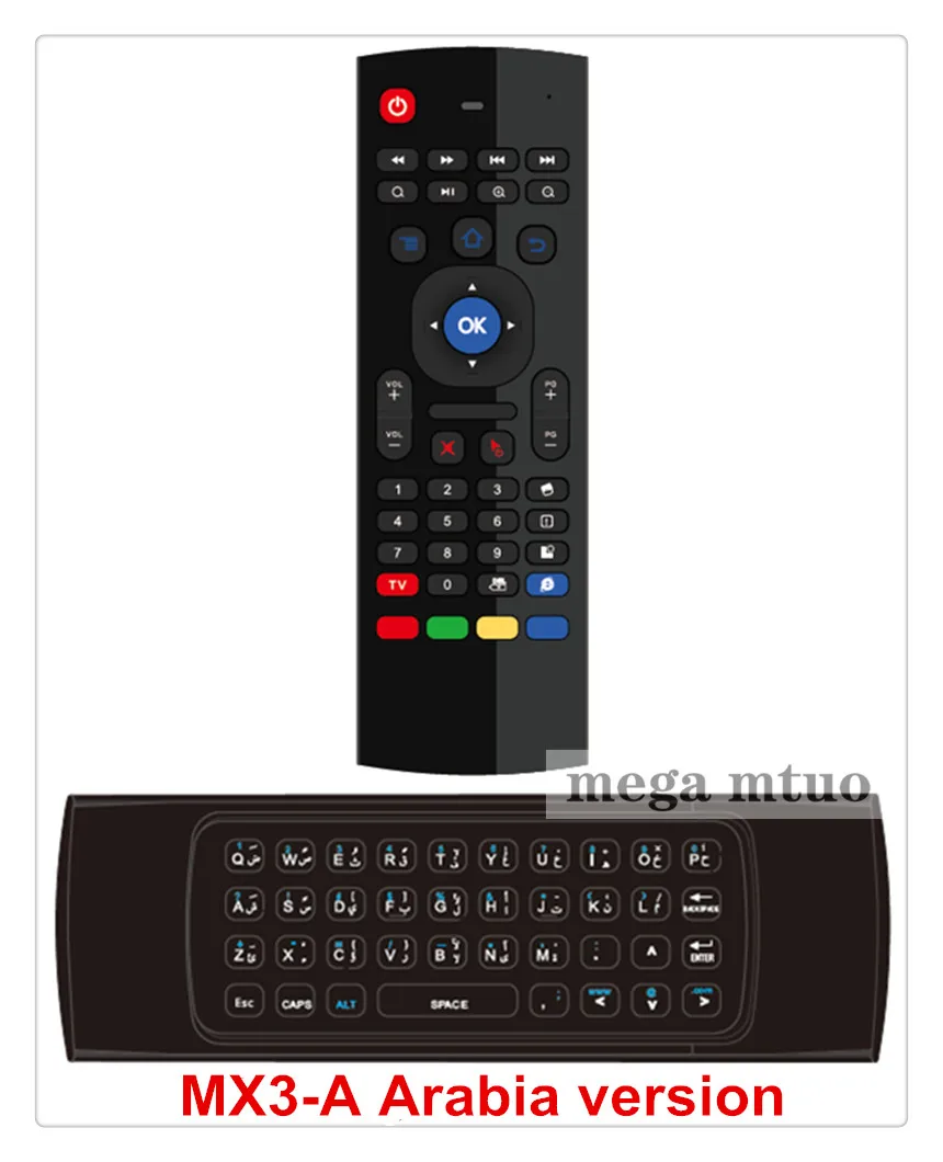 6 Axis с микрофоном MX3 Air mouse беспроводная мини клавиатура 2 4 ГГц для ПК HTPC ноутбука