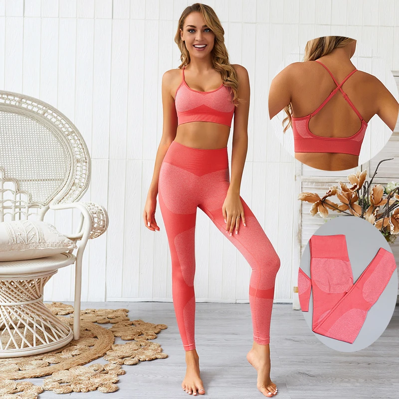 Бесшовные комплекты для йоги подходят женщин занятий йогой активная одежда