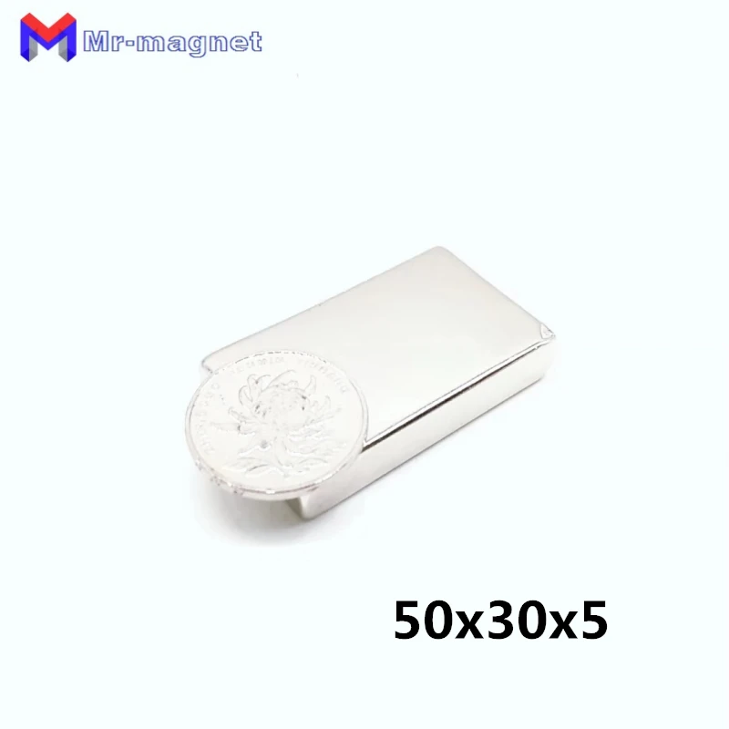10 шт. 50x30x5 мм супер сильные Нео неодимовый магнит магниты NdFeB (неодим железо бор