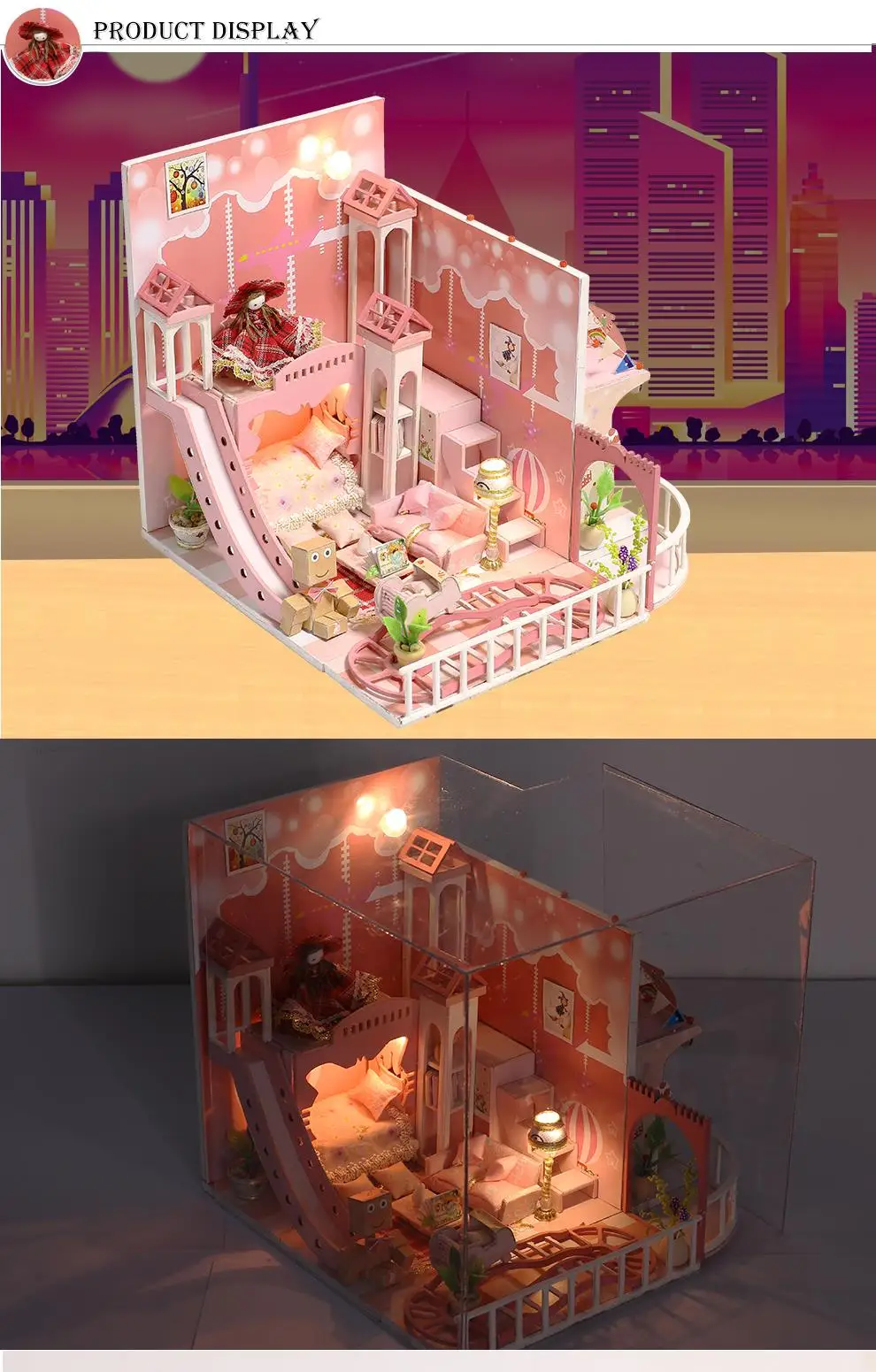DIY деревянный дом Кукольный дом Мечта детство собрать 3D миниатюры кукольный домик модель мини кукольные домики мебель игрушки для детей