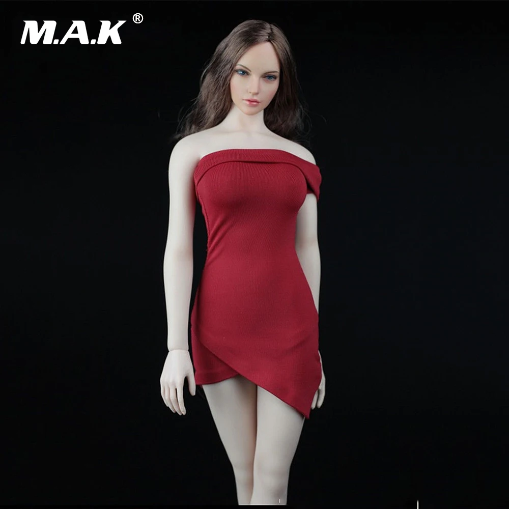 Сексуальное короткое женское платье в масштабе 1/6 Женская стрейчевая рубашка