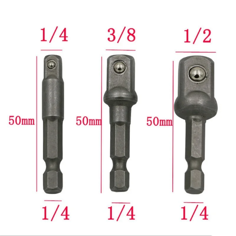 Адаптер гнезда для ударного сверла с шестигранным хвостовиком и квадратным