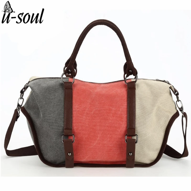 Новинка 2017 повседневные женские холщовые сумки вместительные цветные Женские в
