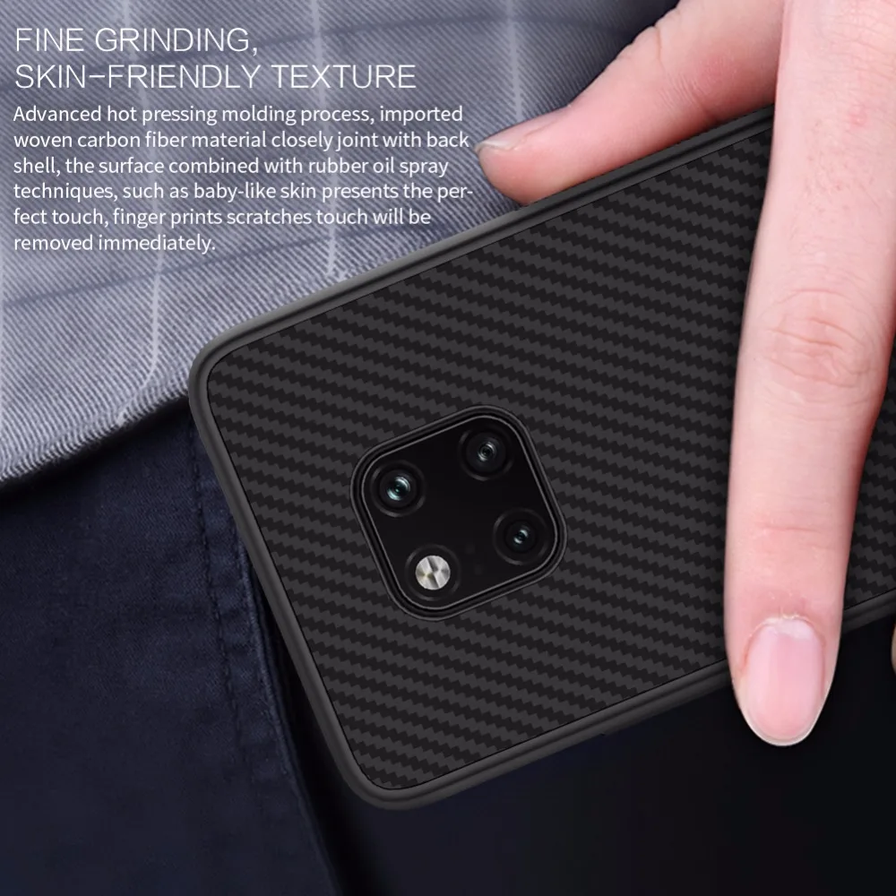 Чехол Nillkin из синтетического волокна для huawei mate 20 pro из углеродного волокна PP Shield задняя крышка чехол для huawei mate 20 pro
