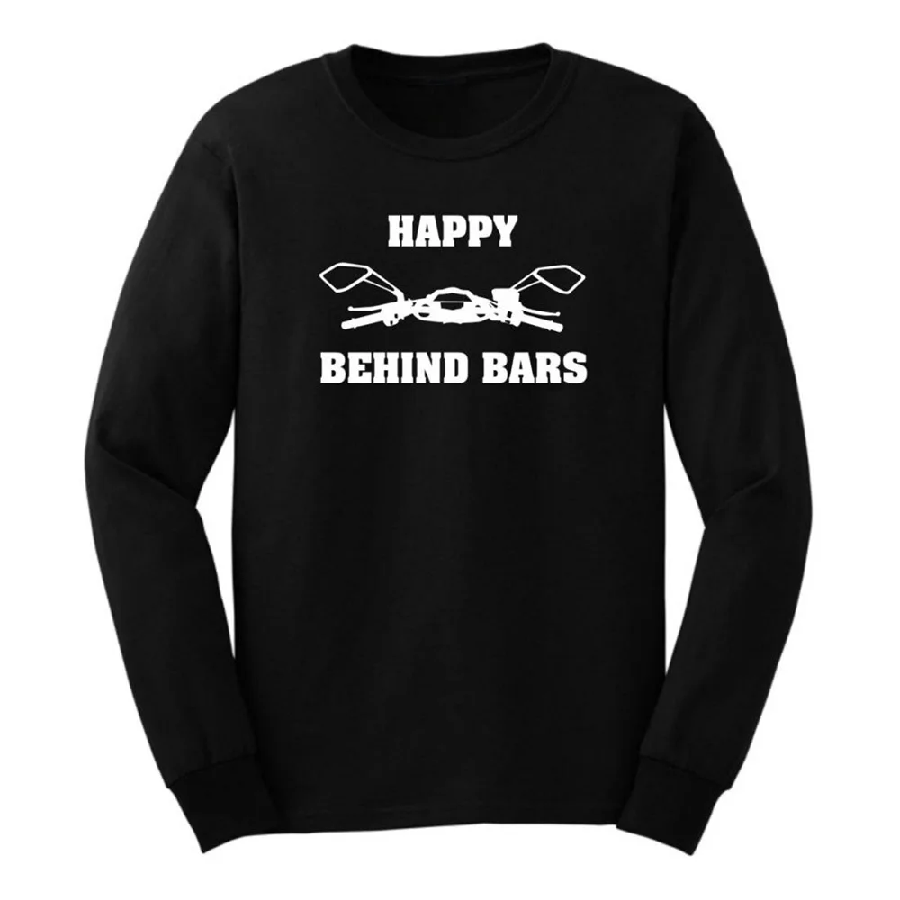 Loo Show Для мужчин счастлив за решеткой Racinger мотоцикл с длинным рукавом для